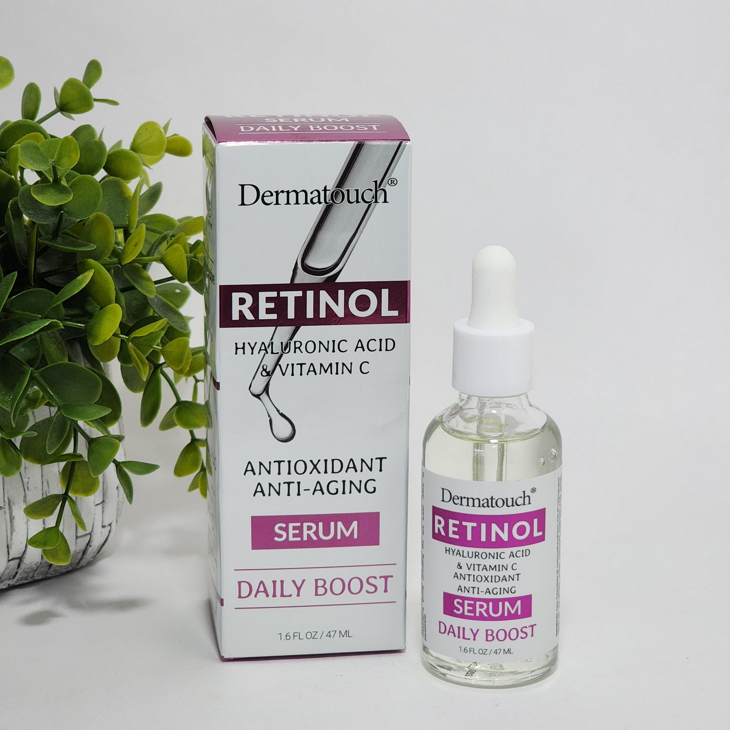 Dermatouch Retinol Hyaluronic Acid & Vitamin C Anti-aging Face Serum 1.6 oz