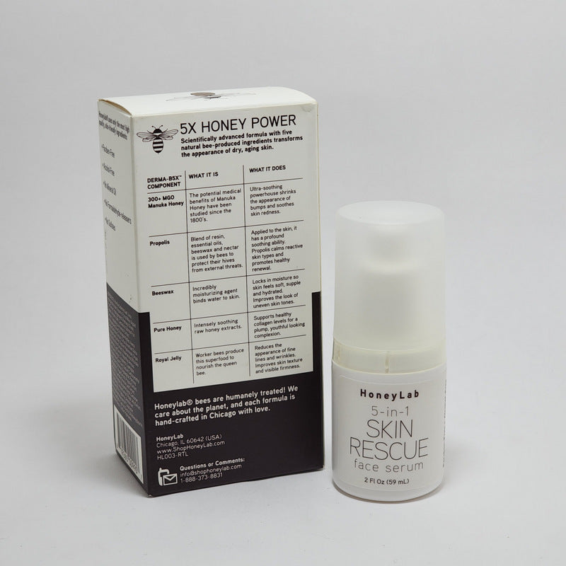 HoneyLab 5-in-1 Skin Rescue Face Serum 2 oz - Anti-aging Active Manuka Honey