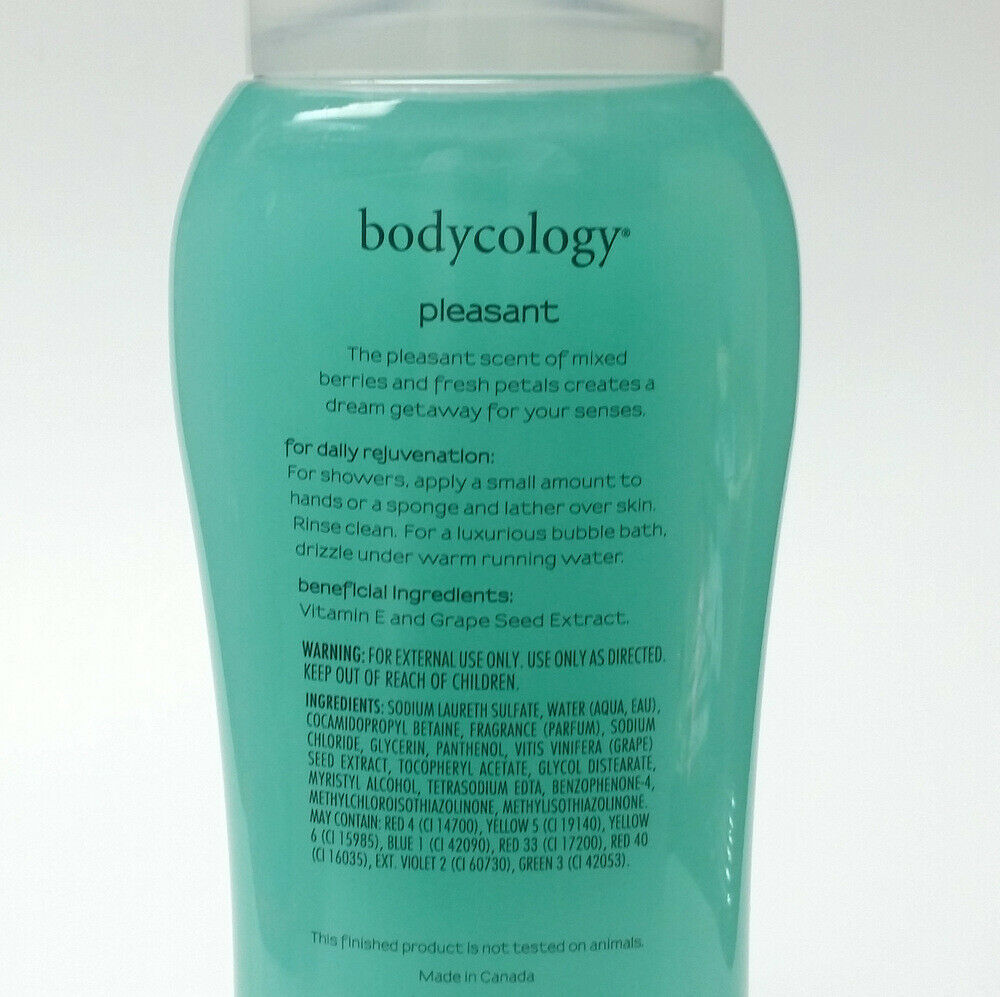 Bodycology Petal Away Moisturizing Body Wash 16 oz Mixed Berry Petal Scent