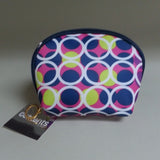 Make Up Bag Blue Lime Green purple
