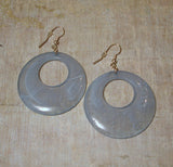 Light Blue Round Retro Earrings