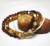 Multicolor brown 4 strands bracelet