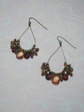 Chandelier brown earrings