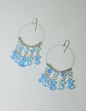 Blue chandelier earrings