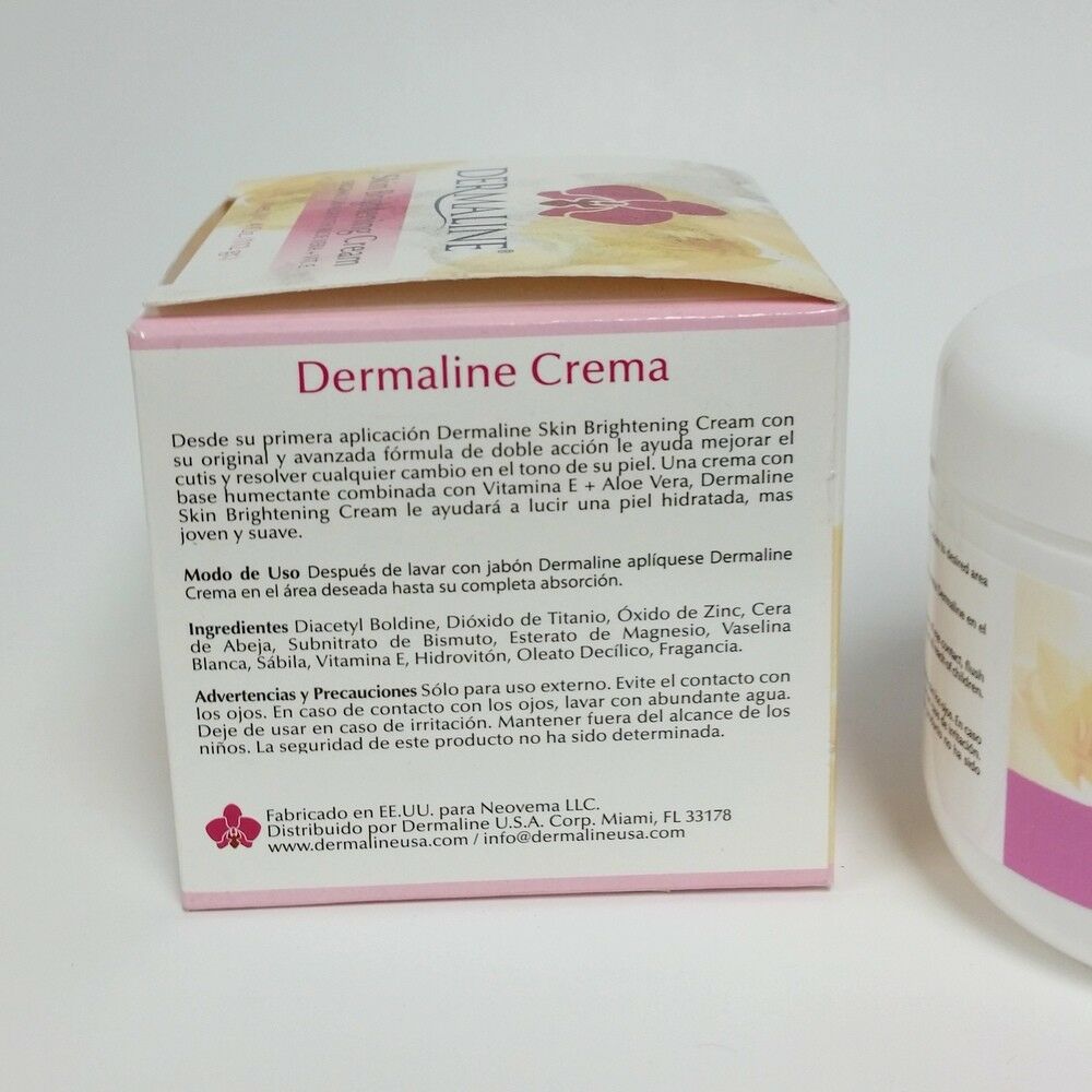 Dermaline Skin Brightening Cream with Aloe & Vitamin E Crema Blanqueadora 2 oz
