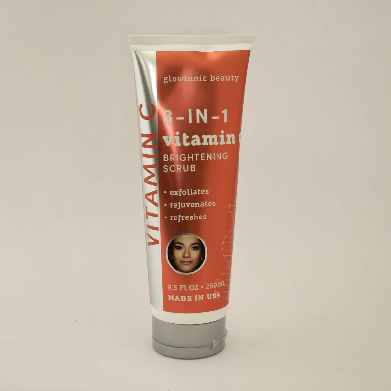 Glowtanic 3-in-1 Vitamin C Brightening Face Scrub Exfoliates Rejuvenates Refresh