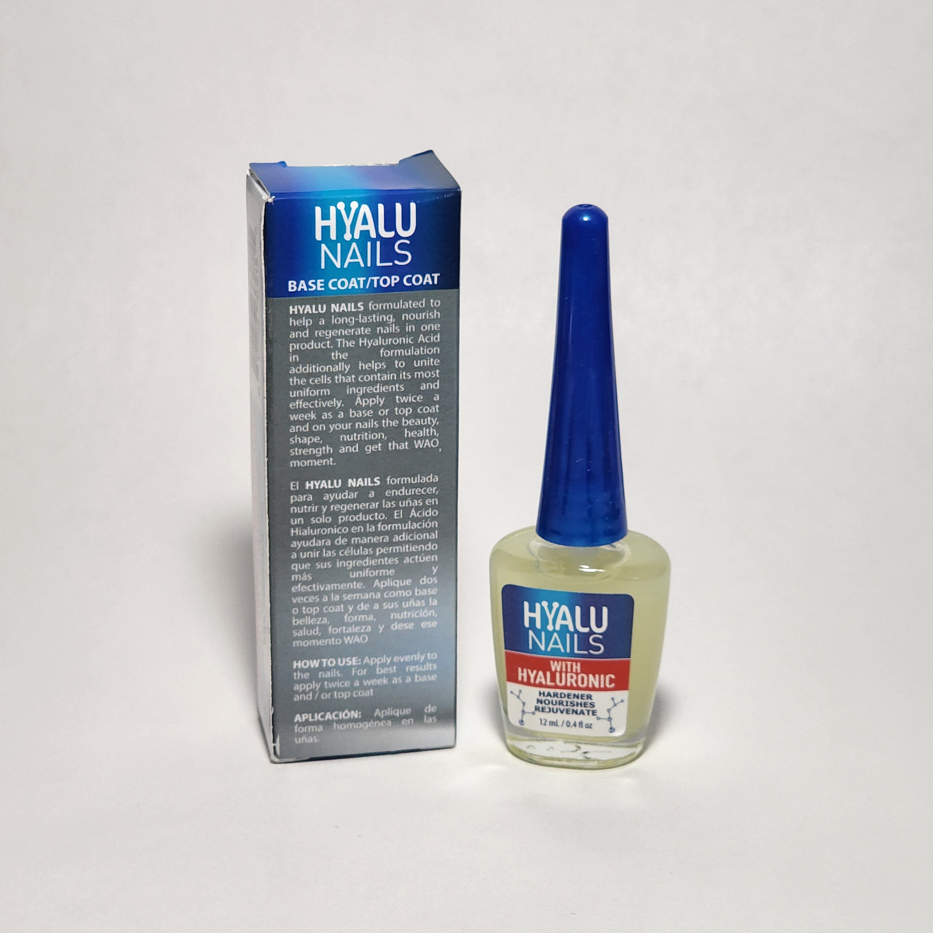 Hyalu Nails Hyaluronic Acid Hardener Nourishing Rejuvenating Nail Polish 12mL