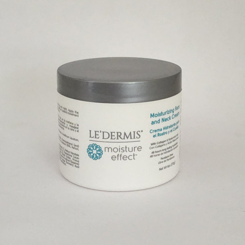 Ledermis Moisture Effect Face & Neck Cream Collagen Hyaluronic 4oz - Lot of 2