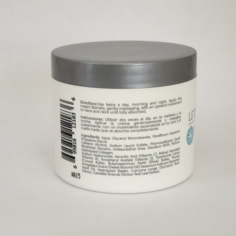 Ledermis Moisture Effect Face & Neck Cream Collagen Hyaluronic 4oz - Lot of 2