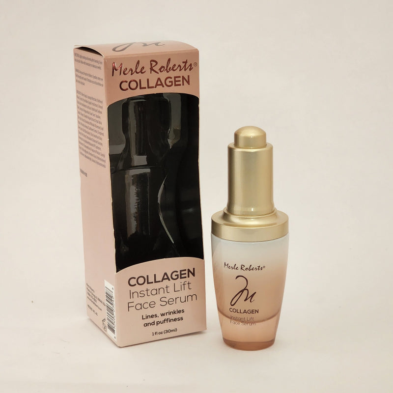 Merle Roberts Collagen Instant Lift Face Serum Lines Wrinkles and Puffiness 1 oz