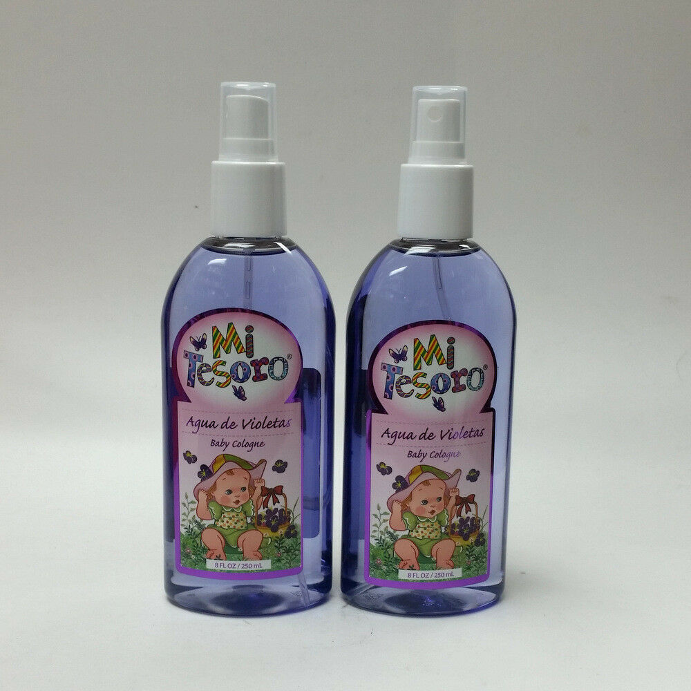 Mi Tesoro Agua de Violetas Cologne 8 oz Lot of 2 Baby Children Bebe Nino Nina