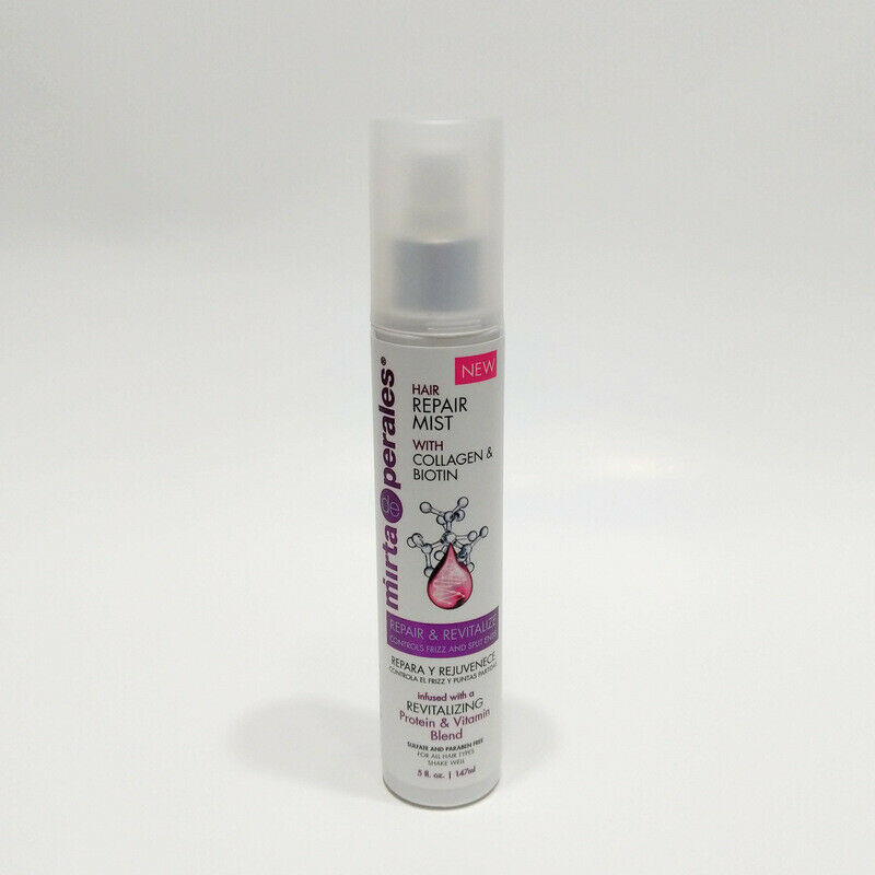 Mirta de Perales Collagen Biotin Shampoo Conditioner Mist Anti-frizz Split Ends 3Pcs