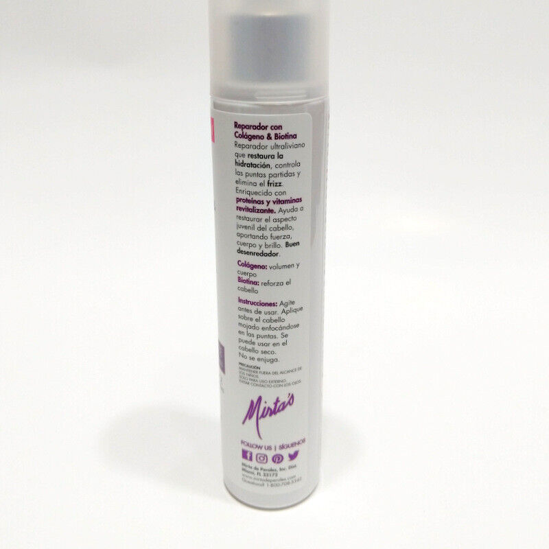 Mirta de Perales Collagen Biotin Shampoo Conditioner Mist Anti-frizz Split Ends 3Pcs