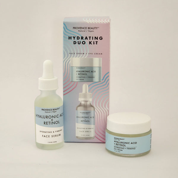 Provence Beauty Hydrating Face Serum & Eye Cream Hyaluronic Acid + Ret