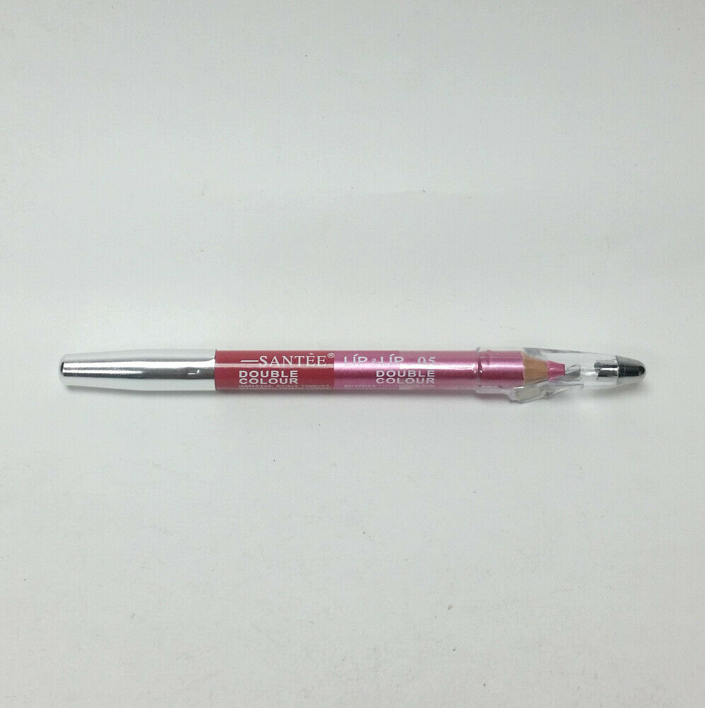 Santee Double Color Jumbo Lip Liner Metallic Pink & Rouge Pink Sharpener on Top