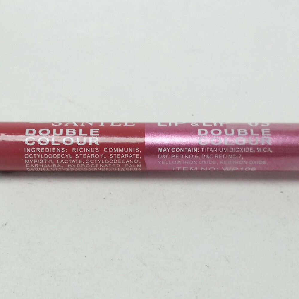 Santee Double Color Jumbo Lip Liner Metallic Pink & Rouge Pink Sharpener on Top