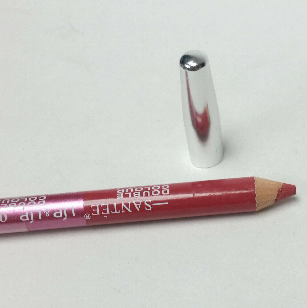 Santee Double Color Jumbo Lip Liner Metallic Pink & Rouge Pink Sharpener on Top