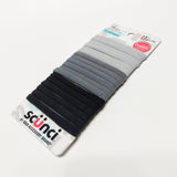 Scunci No Damage Hair Ties Elastic Ponytail 18 Pcs Ponytailers Gray Shades Soft