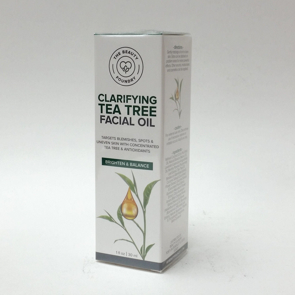 The Beauty Foundry Clarifying Tea Tree Facial Oil 1 oz Sealed