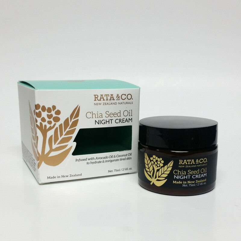Rata & Co Chia Seed Oil Hydrating Night Cream 2.5 oz 75mL Made in New Zealand