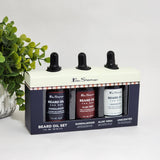 Ben Sherman Beard Mustache Oil Set Care Growth Sandalwood, Aloe Vera & Unscented