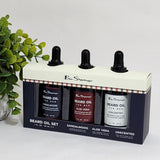 Ben Sherman Beard Mustache Oil Set Care Growth Sandalwood, Aloe Vera & Unscented