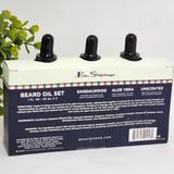 Ben Sherman Beard Mustache Oil Set Care Growth Sandalwood, Aloe Vera & Unscented