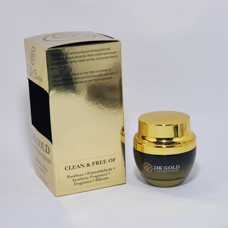Eva St. Claire 24K Gold + Collagen Cream Illuminates & Firms Aging Skin 1.75 oz