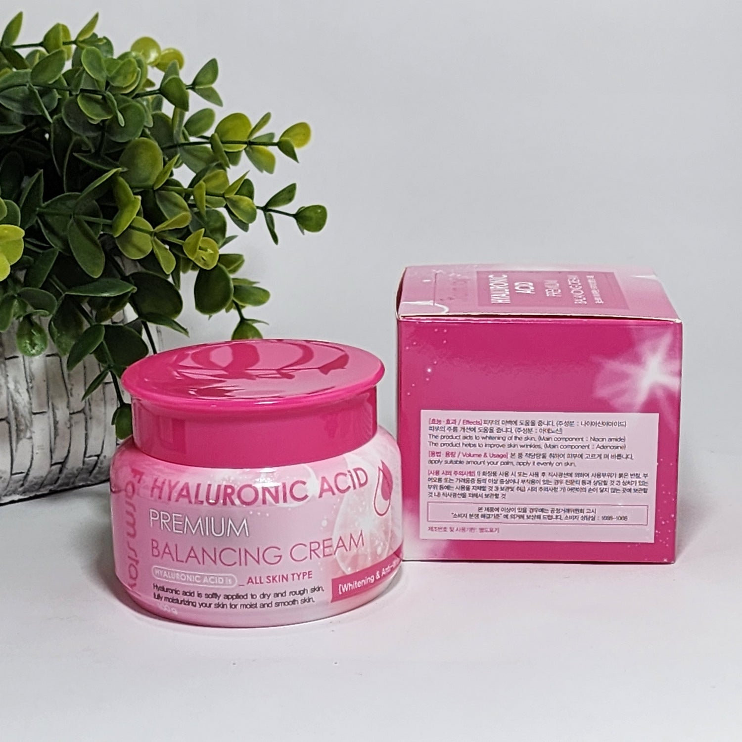 Farm Stay Hyaluronic Acid Premium Balancing Cream Anti-Wrinkle 3.52 Fl Oz / 100g