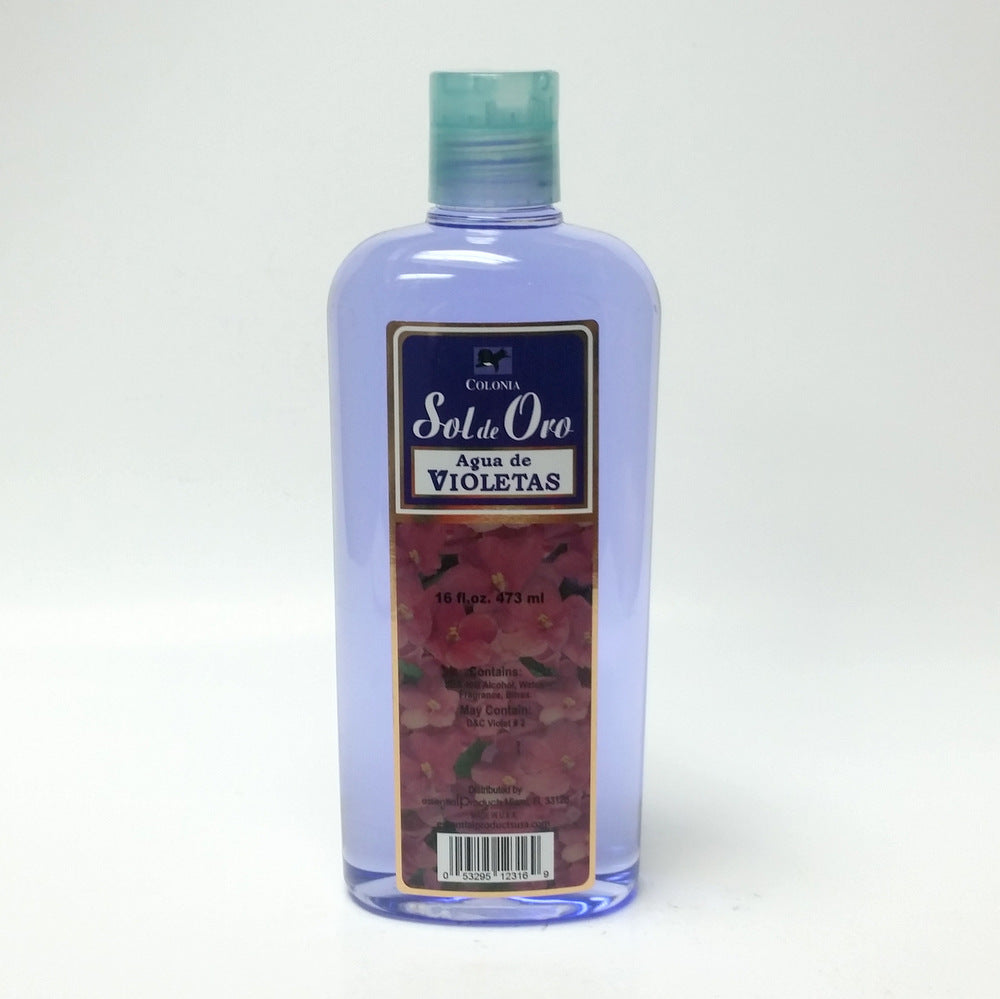 Sol de Oro Agua De Violetas Colonia Baby Kids Adults Violet Cologne 16 oz