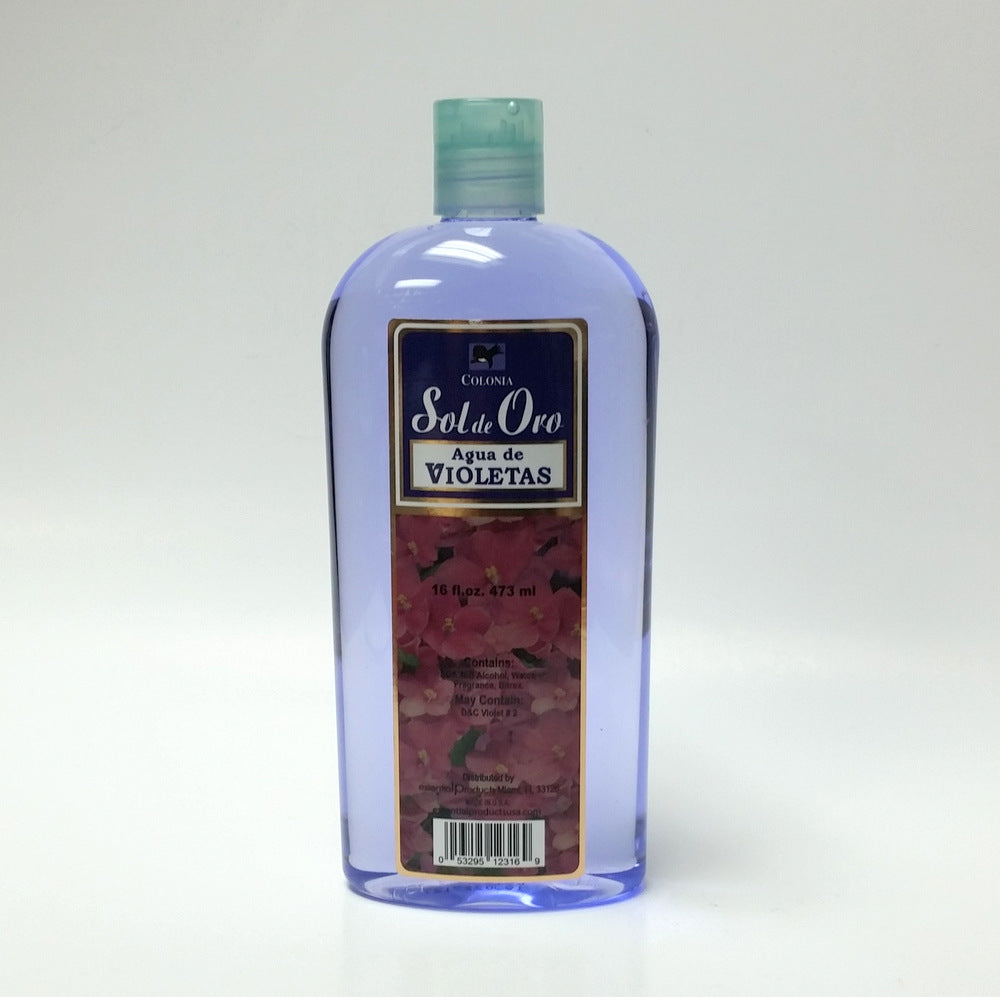 Sol de Oro Agua De Violetas Colonia Baby Kids Adults Violet Cologne 16 oz