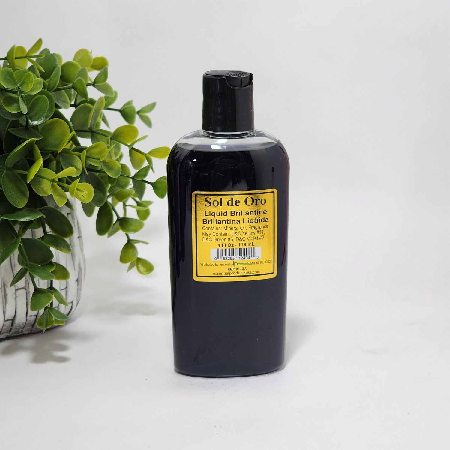 Sol de Oro Liquid Brilliantine for Gray Hair Brillantina Liquida para canas 4 oz