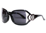 Women's Sunglasses Black Frame Smoke Lens S7376