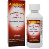 Apetimax Adult Dietary Supplement Vitamins Lysine Syrup Promotes Appetite 4 oz