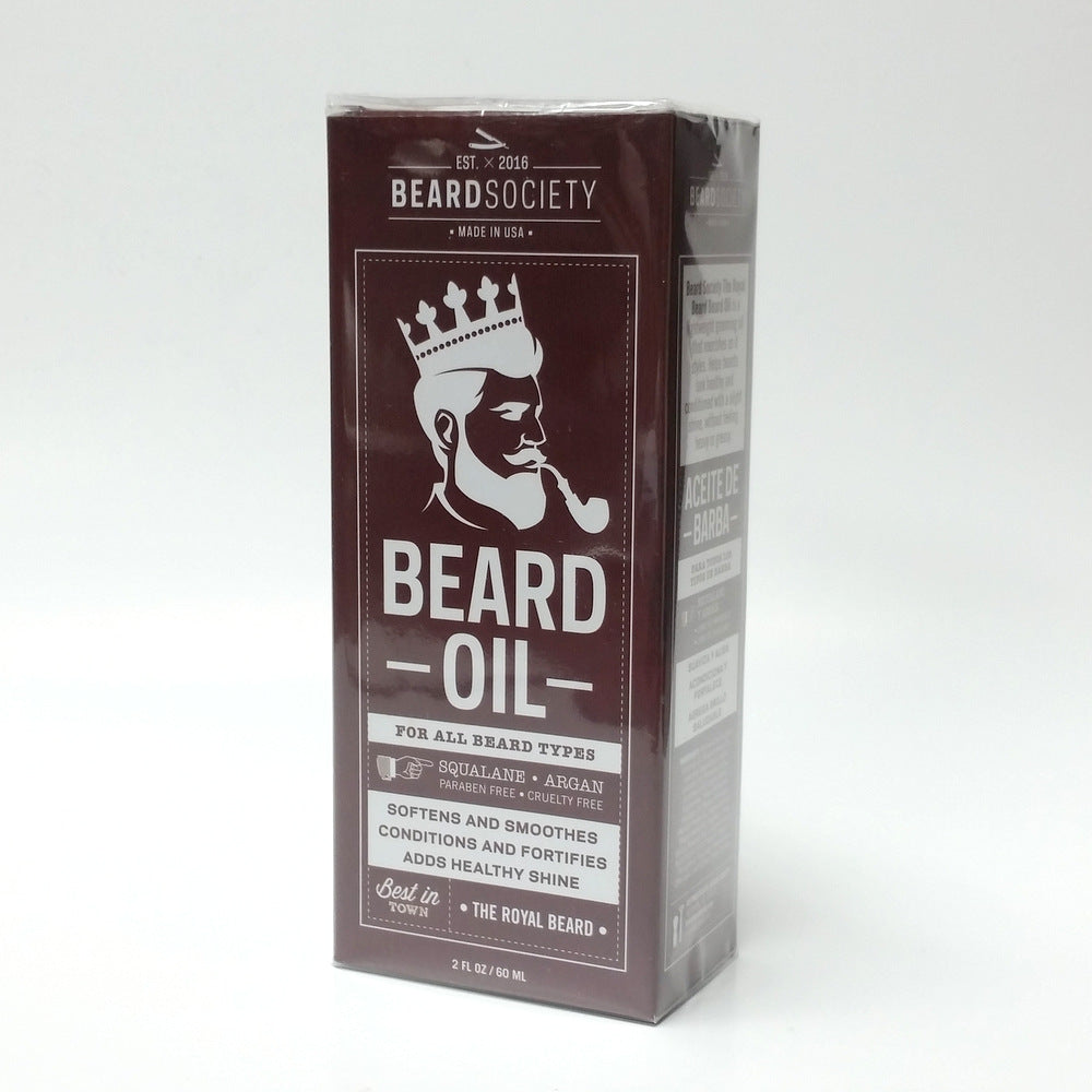 Beard Society Squalane & Argan Beard Oil 2 oz 60 mL All Types Condition Soften