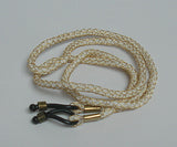 Braided String Cord for Eyeglasses and Sunglasses White Gold