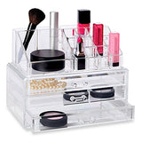 Clearly Chic Deluxe 2-Piece 3 Drawer Cosmetic Organizer Set