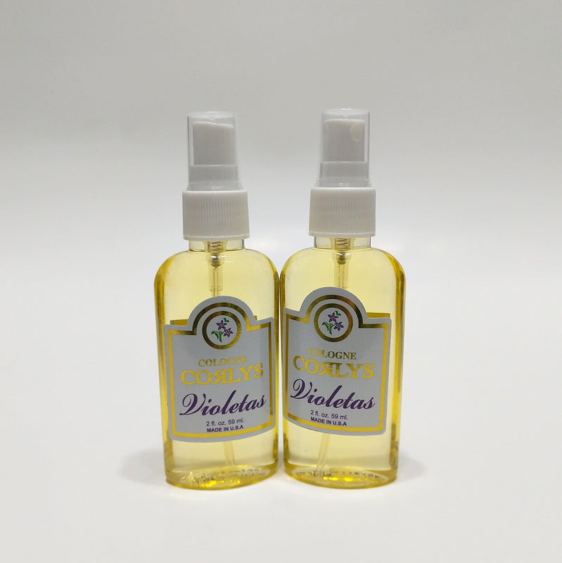 Corlys Violetas Baby Cologne 2oz 59ml Spray Violets Cologne Travel Size 2-Pack