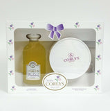 Corlys Violetas Cologne Splash Glass Bottle 8 oz & Dusting Powder 3 oz Gift Set