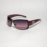 Fashion Sunglasses Burgundy Frame Pink Gradient Lens DG7119