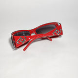 DG Women Fashion Sunglasses Red Frame Smoke mirrored Lens DG08