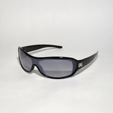 Women Fashion Sunglasses Black Frame Smoke Lens DG09