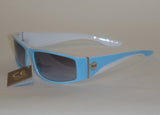 Women's Sunglasses Blue White Frame Smoke Lens P7239