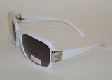 Women's Sunglasses White Frame Amber Lens P7157