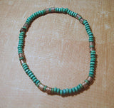 Wooden Necklace Turquoise Blue