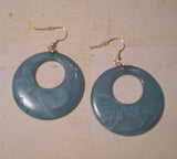 Blue Round Retro Earrings