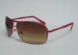 Men's Sunglasses Red Aviator Frame Amber Lens 92889GR