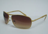 Men's Sunglasses Yellow Aviator Frame Smoke Lens 92889GR