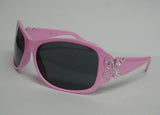 Girl's Sunglasses Pink Frame Smoke Lens 2242FM