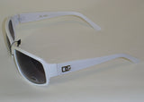 Women's Sunglasses White Frame Smoke Lens DG2524